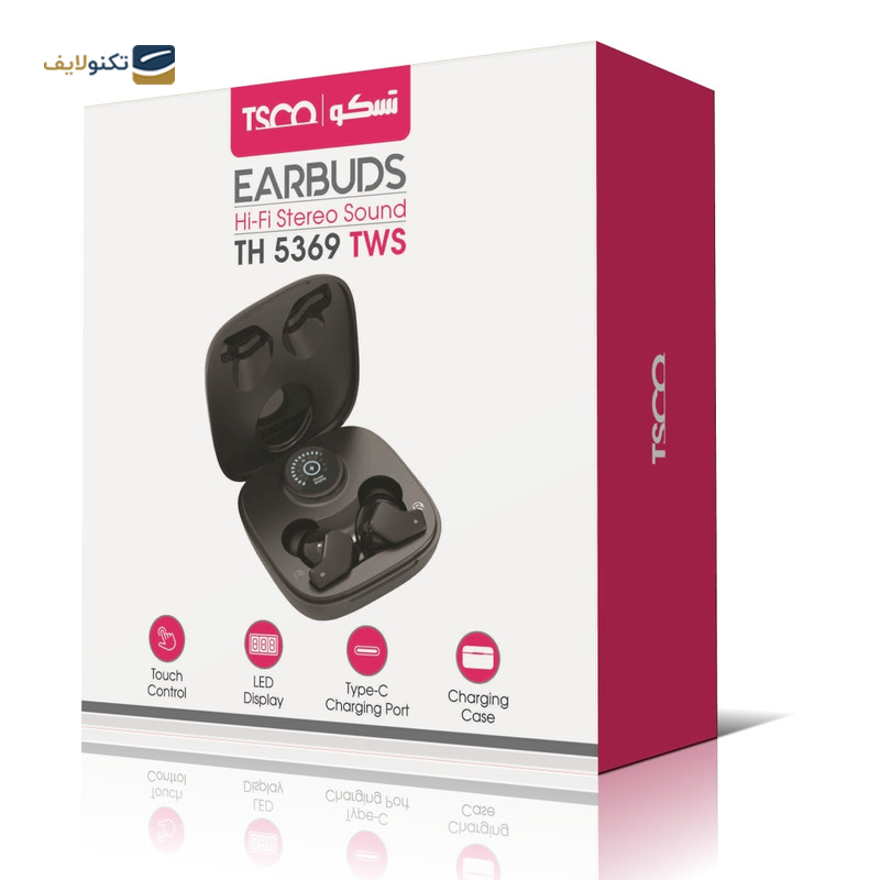 هندزفری بلوتوثی تسکو مدل TH 5369 TWS - Tsco TH 5369 TWS Bluetooth Earbuds