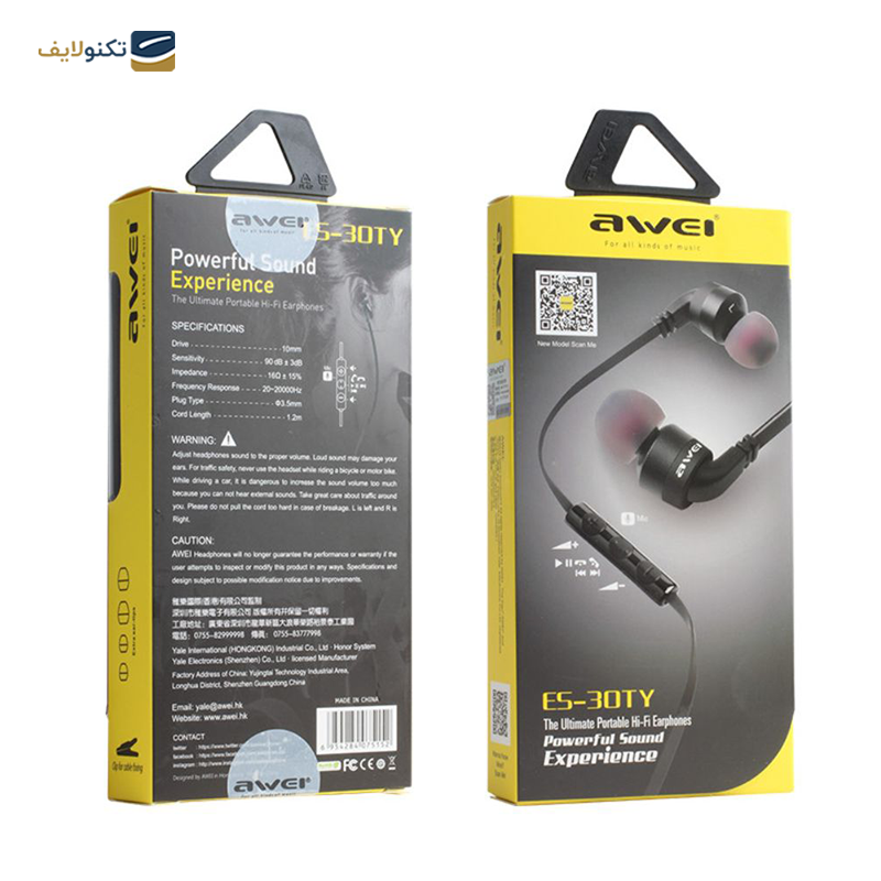 هندزفری سیمی اوی مدل ES-30TY - Awei ES-30TY Earbuds