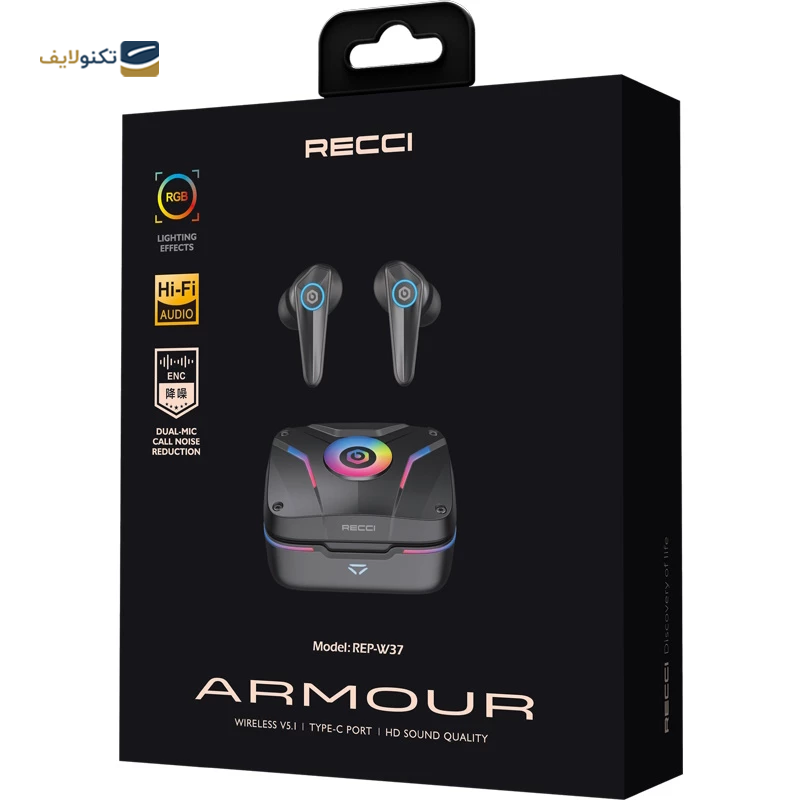 هندزفری بلوتوثی رسی مدل REP-W37 - Recci REP-W37 bluetooth Earbuds