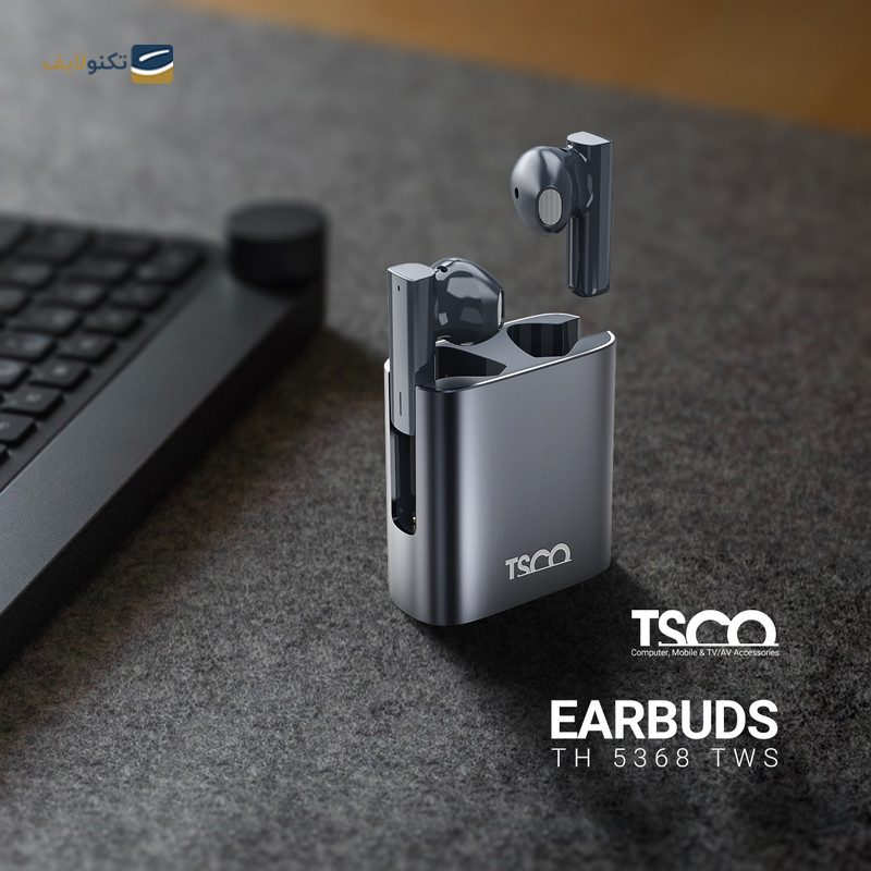 هندزفری بلوتوثی تسکو مدل TH 5368 TWS - Tsco TH 5368 TWS Bluetooth Earbuds