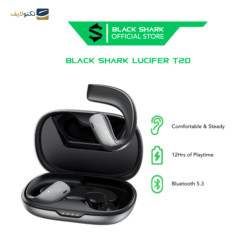 هندزفری بلوتوثی بلک شارک مدل Lucifer T20 - Black Shark Lucifer T20 Bluetooth Earbuds