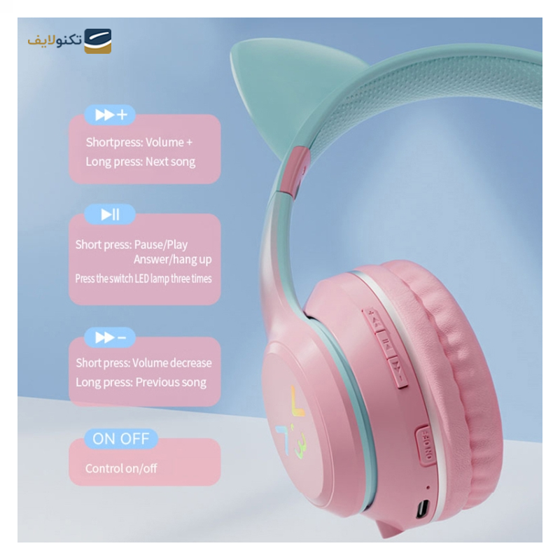 هدفون بی سیم مدل HZ-BT612 CAT - HZ-BT612 CAT Wireless headphones