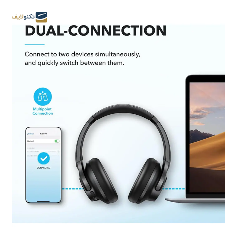 هدفون بی سیم انکر مدل Soundcore Q20i A3004 - Anker Soundcore Q20i A3004 Wireless Headphone