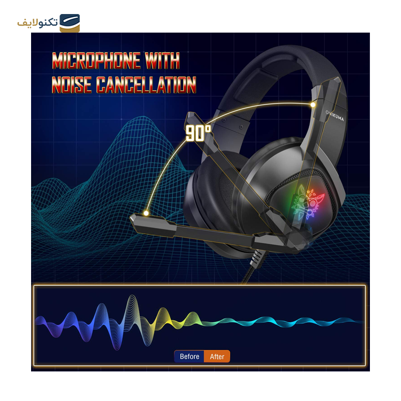 هدفون گیمینگ اونیکوما مدل K19 - Onikuma K19 Gaming Headphone