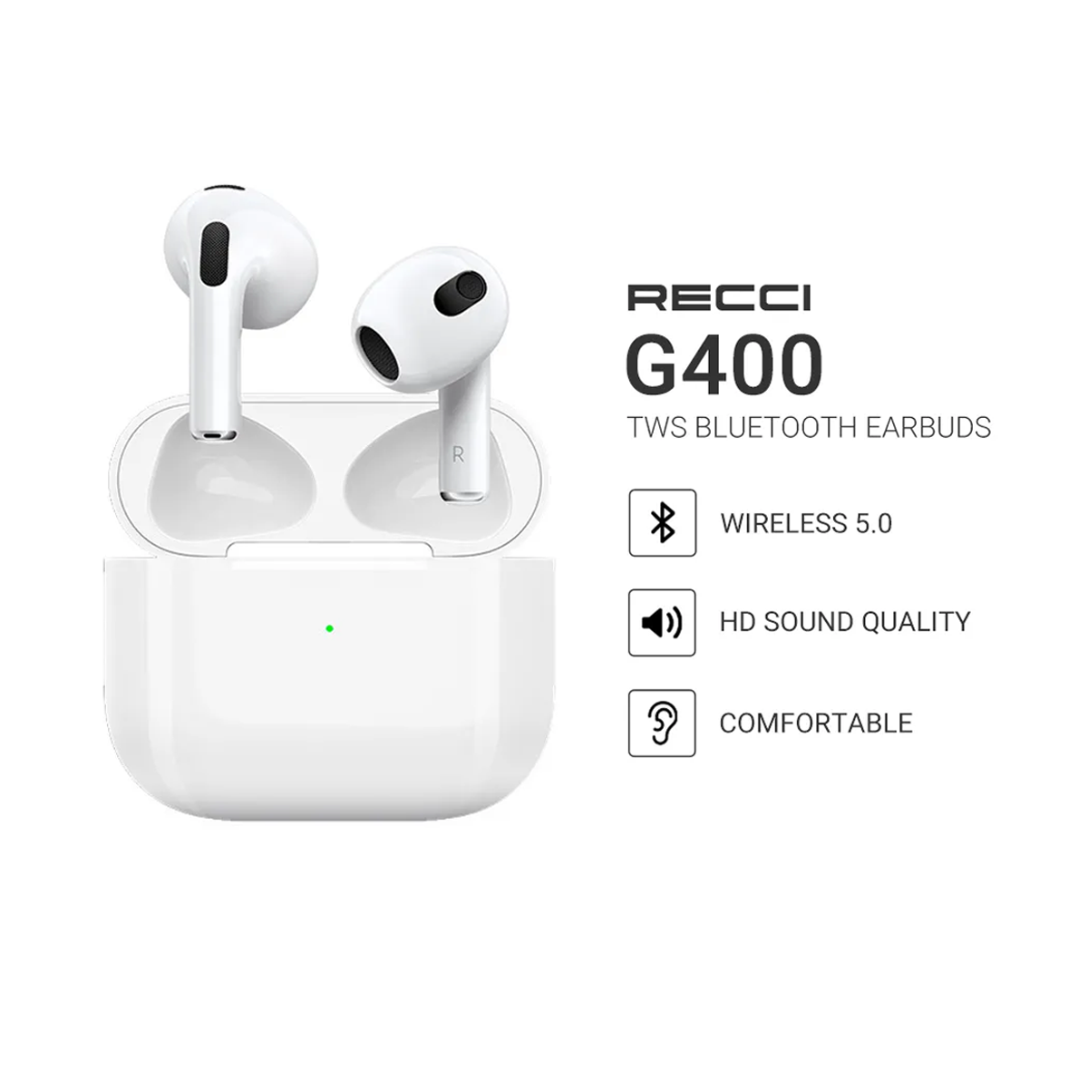 هندزفری بلوتوثی رسی مدل G400 - Recci G400 True bluetooth Earbuds