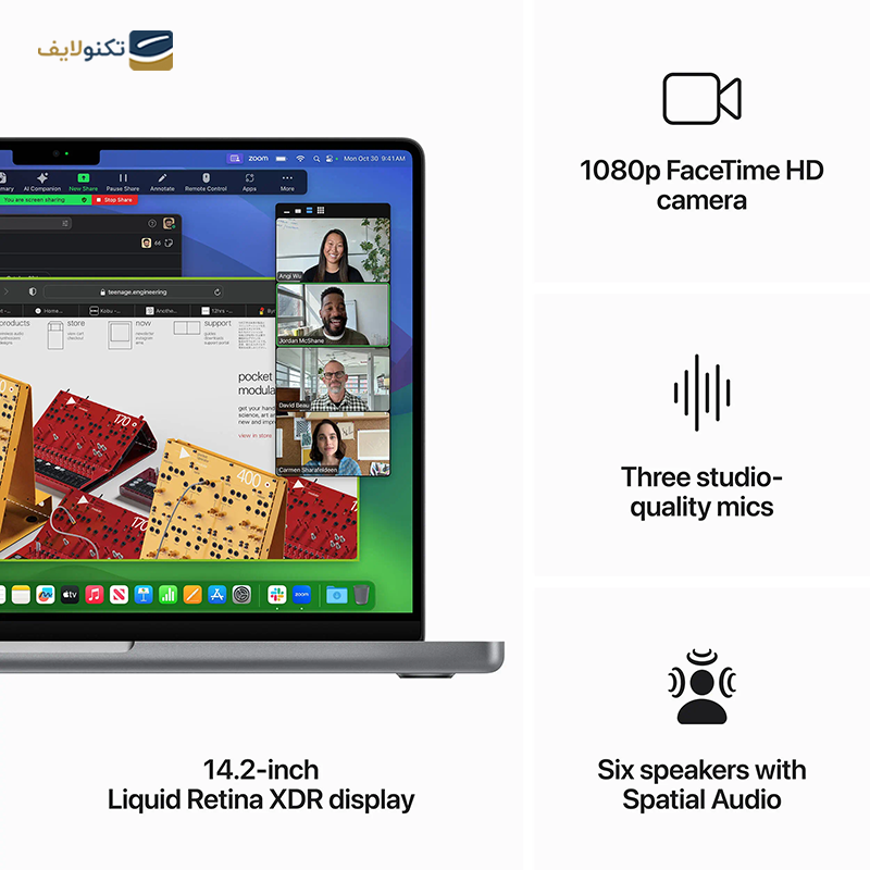 لپ تاپ اپل 14 اینچی مدل MacBook Pro MRX43 2023 M3 Pro 18GB 1TB - Apple MacBook Pro 14 MRX43 2023 M3 Pro 18GB RAM 1TB SSD