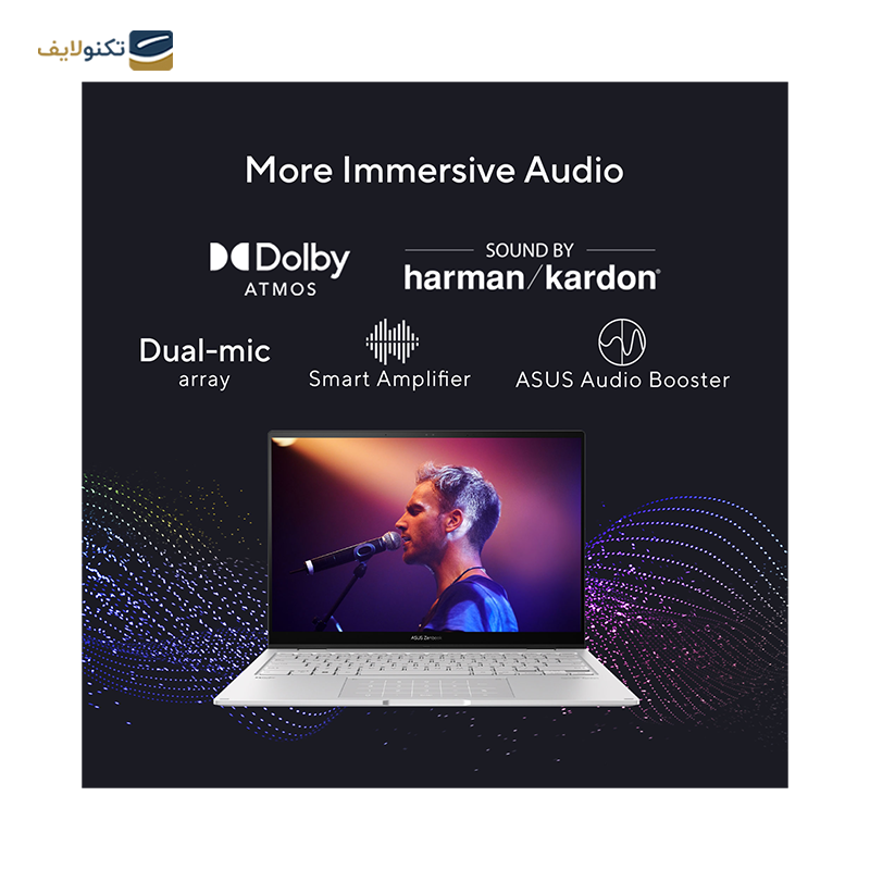 لپ تاپ ایسوس 14 اینچی مدل Zenbook 14 Flip OLED UP3404VA i7 1360P 16GB 1TB - Asus Zenbook 14 Flip OLED UP3404VA i7 1360P 16GB RAM 1TB SSD