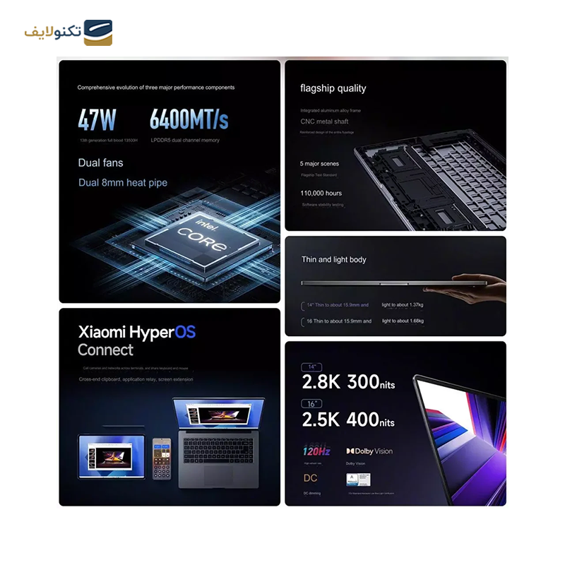 لپ تاپ شیائومی 14 اینچی مدل RedmiBook 14 i5 13500H 16GB 512GB - Xiaomi RedmiBook 14 i5 13500H 16GB RAM 512GB SSD