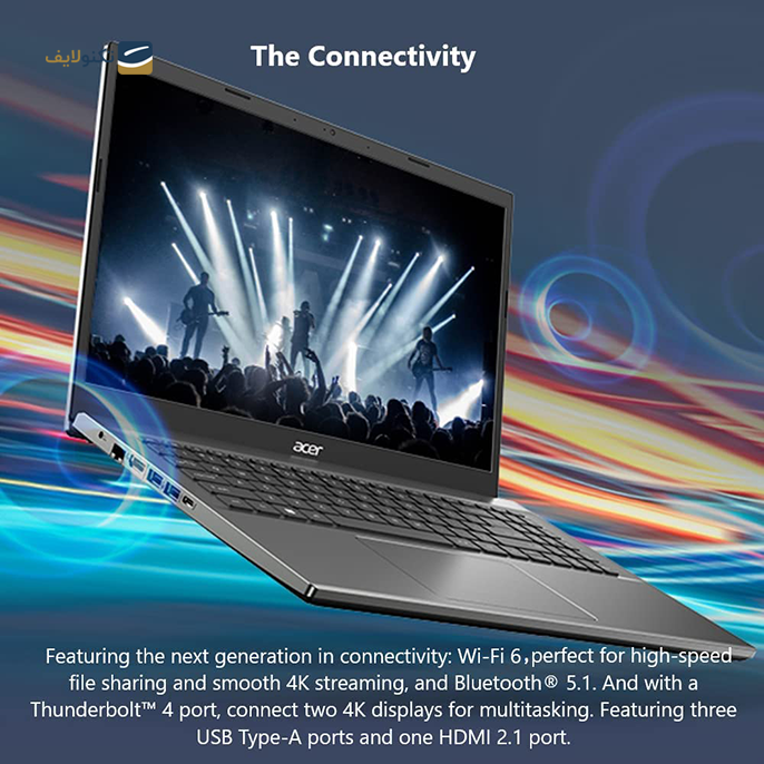 لپ‌ تاپ ایسر 15.6 اینچی مدل Aspire 5 A515 i7 1260P 16GB 1TB RTX2050 - Acer Aspire 5 A515-57G-78C9 i7 1260P 16GB RAM 1TB SSD RTX2050