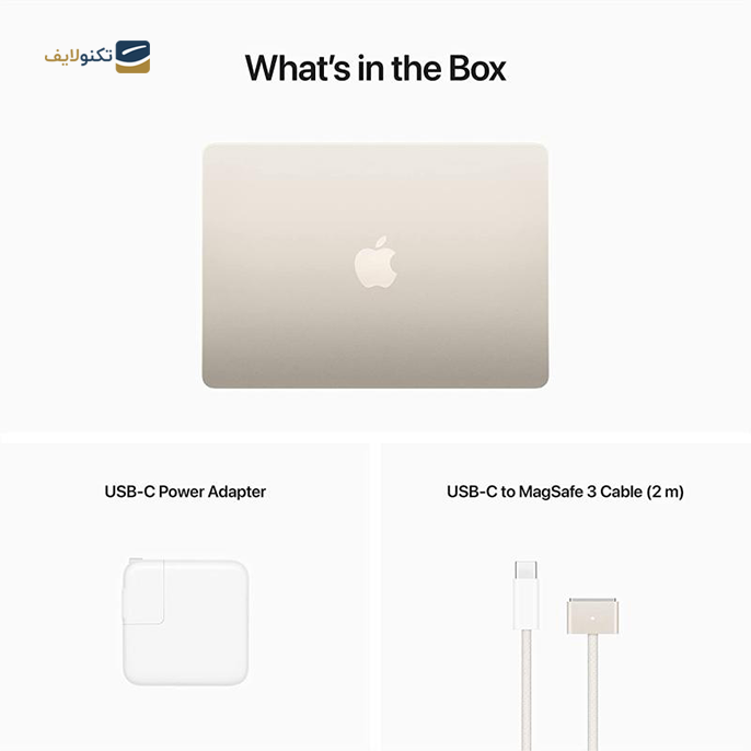 لپ تاپ اپل 13.6 اینچی مدل MacBook Air MLY23 M2 2022 8GB 512GB - MacBook Air 13 MLY23 M2 2022 8GB 512GB