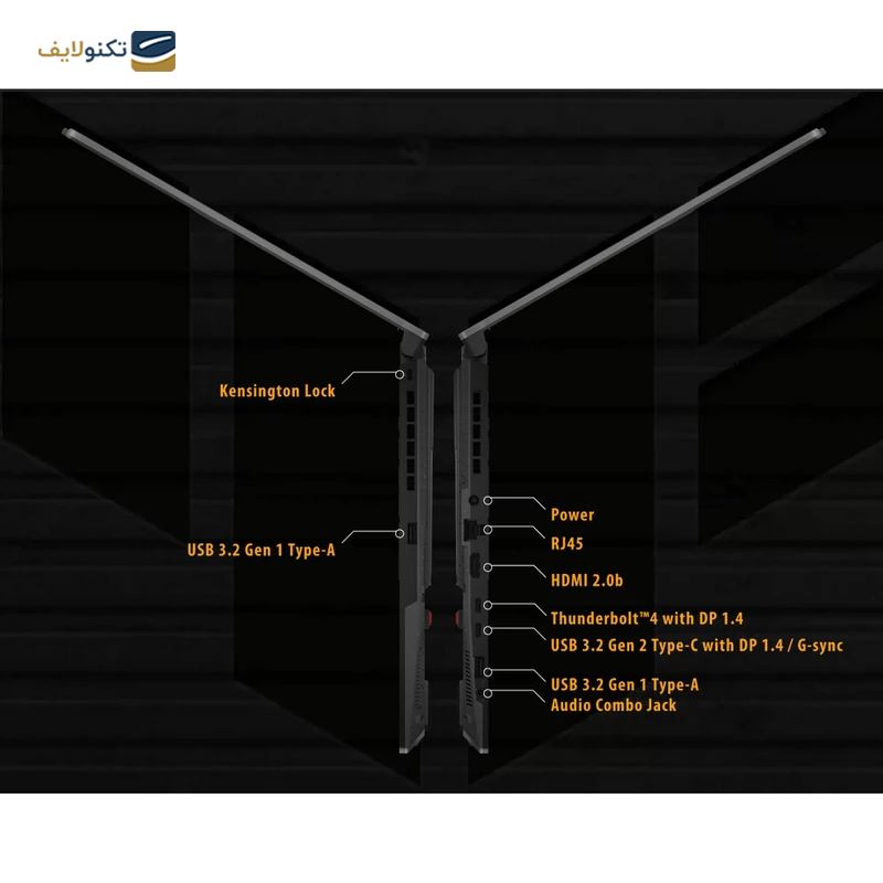 لپ تاپ ایسوس 15.6 اینچی مدل TUF Gaming F15 FX507VV i7 13620H 64GB 1TB RTX4060 - Asus TUF Gaming F15 FX507VV i7 13620H 64GB RAM 1TB SSD RTX4060