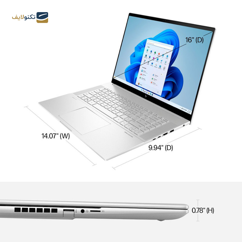 لپ تاپ اچ پی 16 اینچی مدل HP ENVY 16 H1023 i۹ ۱۳۹۰۰H 8GB 512GB RTX4060 - HP ENVY 16 H1023 i۹ ۱۳۹۰۰H 8GB RAM 512GB SSD RTX4060