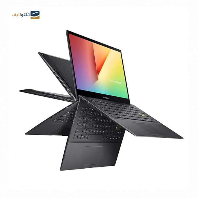 لپ تاپ ۱۴ اینچ ایسوس مدل Vivobook Flip 14 TP470EZ-A - ASUS TP470EZ-EC091W i5 1135G7 8GB 512GB SSD 4GB Intel Iris Xe MAX-WV 14 inch FHD Laptop