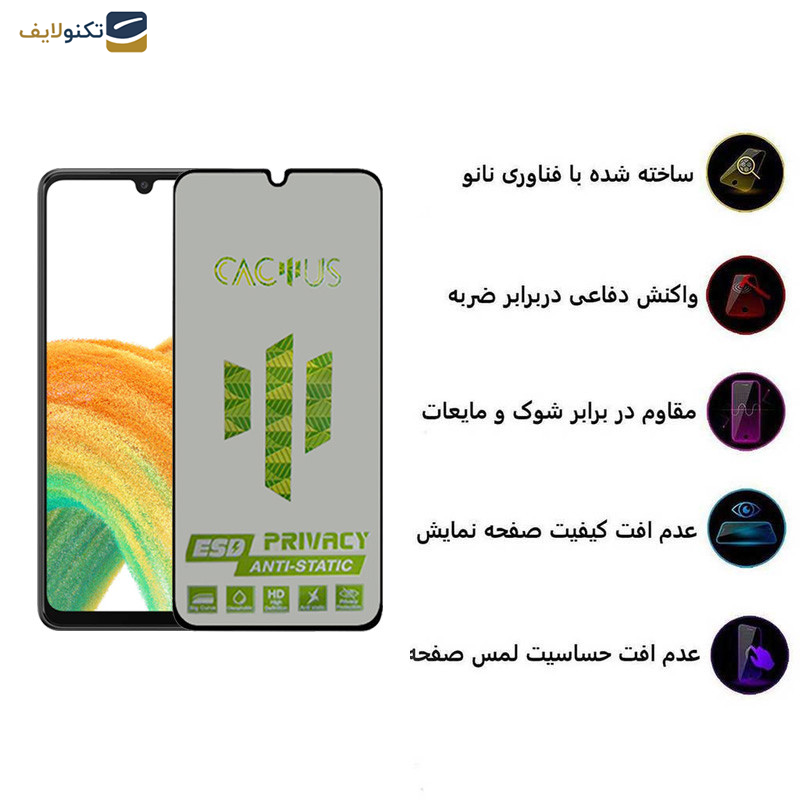 محافظ صفحه نمایش حریم شخصی اپیکوی مدل Cactus-ESD-Privacy مناسب برای گوشی موبایل سامسونگ Galaxy A33 - A32 4G - A31 - A30S - A22 4G - A30 - A50 - A50s - A40s - A20 - A12 - M32 4G - M30s - F41 - F22 - Glass Screen Protector Epicoy Privacy For Samsung Galaxy A33 -A32 4G-A31-A30S-A22 4G-A30-A50-A50s-A40s-A20-A12-M32 4G-M30s-F41-F22