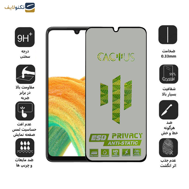 محافظ صفحه نمایش حریم شخصی اپیکوی مدل Cactus-ESD-Privacy مناسب برای گوشی موبایل سامسونگ Galaxy A33 - A32 4G - A31 - A30S - A22 4G - A30 - A50 - A50s - A40s - A20 - A12 - M32 4G - M30s - F41 - F22 - Glass Screen Protector Epicoy Privacy For Samsung Galaxy A33 -A32 4G-A31-A30S-A22 4G-A30-A50-A50s-A40s-A20-A12-M32 4G-M30s-F41-F22