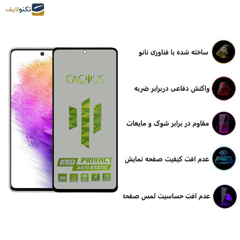 محافظ صفحه نمایش حریم شخصی اپیکوی مدل Cactus-ESD-Privacy مناسب برای گوشی موبایل سامسونگ Galaxy A73 5G - A72 4G - 5G - M54 - M53 5G - M52 -  M5 - A71 - A81 - A91 - M62 - F62-S10 Lite - Note 10 Lite - Glass Screen Protector Epicoy Cactus-ESD-Privacy For Samsung Galaxy A73 5G-A72 4G-5G -M54 -M53 5G-M52- M5-A71-A81-A91-M62-F62-S10 Lite-Note 10 Lite