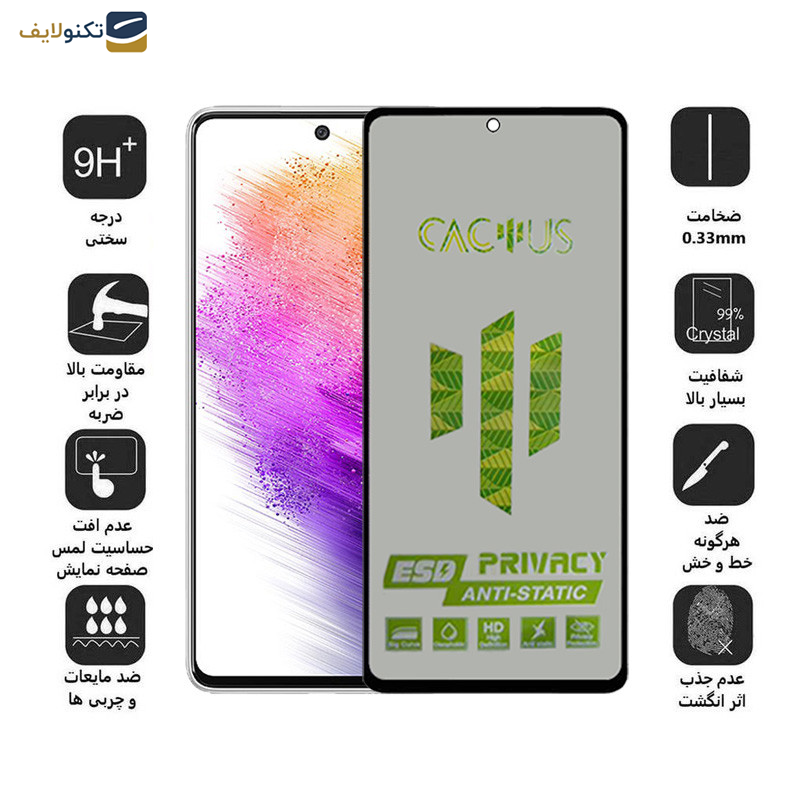 محافظ صفحه نمایش حریم شخصی اپیکوی مدل Cactus-ESD-Privacy مناسب برای گوشی موبایل سامسونگ Galaxy A73 5G - A72 4G - 5G - M54 - M53 5G - M52 -  M5 - A71 - A81 - A91 - M62 - F62-S10 Lite - Note 10 Lite - Glass Screen Protector Epicoy Cactus-ESD-Privacy For Samsung Galaxy A73 5G-A72 4G-5G -M54 -M53 5G-M52- M5-A71-A81-A91-M62-F62-S10 Lite-Note 10 Lite