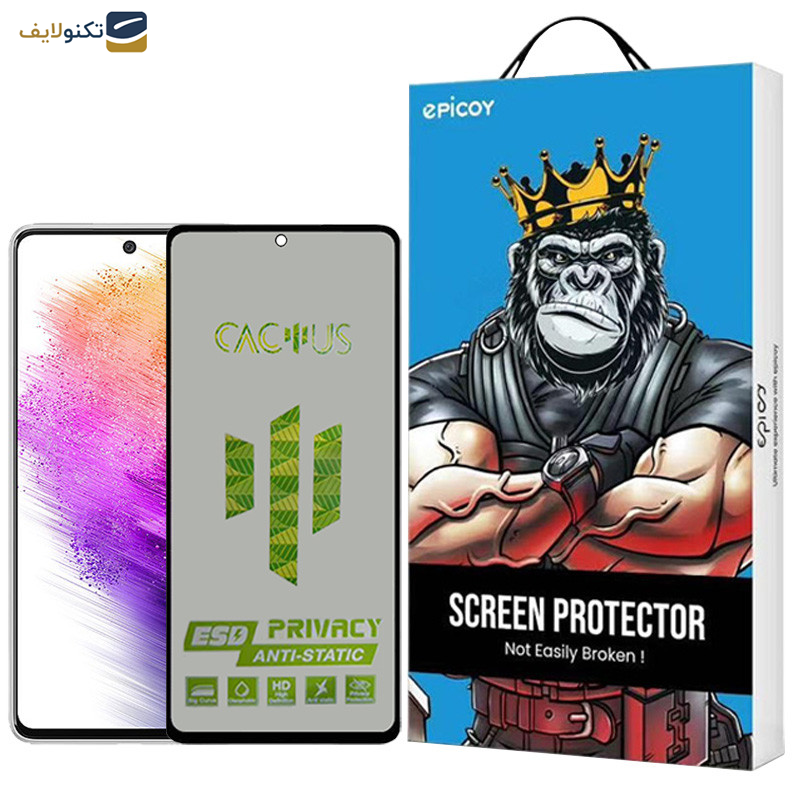 محافظ صفحه نمایش حریم شخصی اپیکوی مدل Cactus-ESD-Privacy مناسب برای گوشی موبایل سامسونگ Galaxy A73 5G - A72 4G - 5G - M54 - M53 5G - M52 -  M5 - A71 - A81 - A91 - M62 - F62-S10 Lite - Note 10 Lite - Glass Screen Protector Epicoy Cactus-ESD-Privacy For Samsung Galaxy A73 5G-A72 4G-5G -M54 -M53 5G-M52- M5-A71-A81-A91-M62-F62-S10 Lite-Note 10 Lite