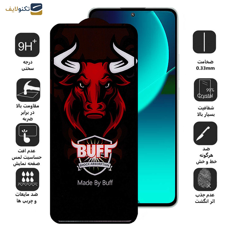 محافظ صفحه نمایش سرامیکی بوف مدل Ceramic Pro مناسب برای گوشی موبایل شیائومی 13T Pro - 13T - Redmi K60 Ultra - 