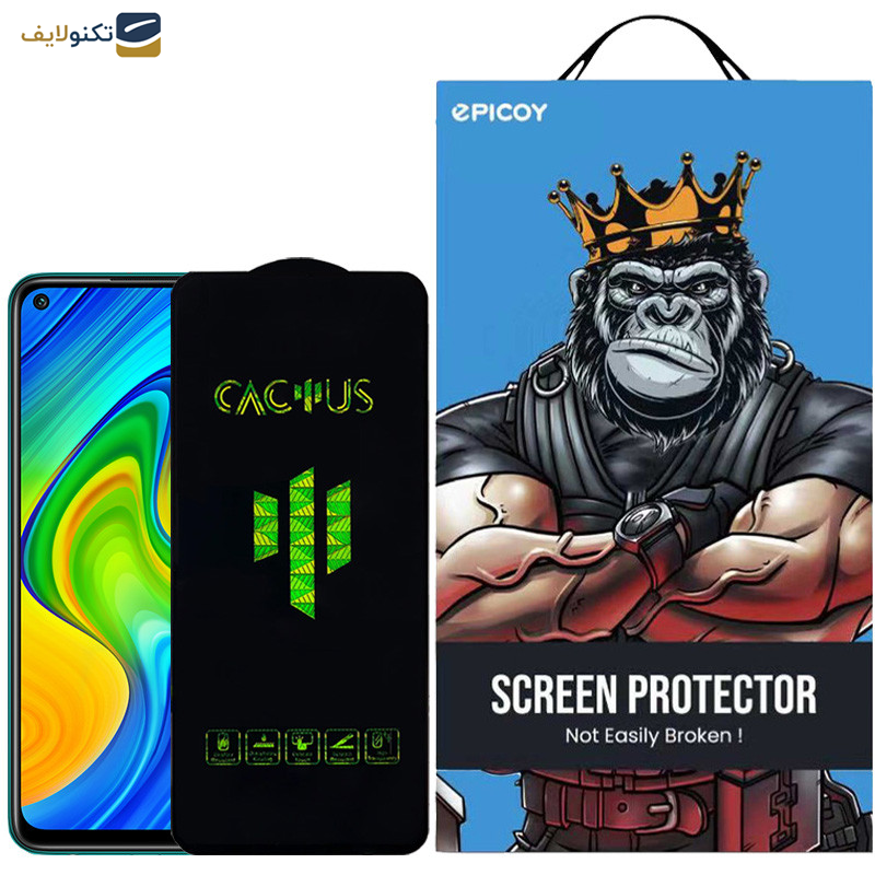 محافظ صفحه نمایش اپیکوی مدل Cactus مناسب برای گوشی موبایل شیائومی Redmi note 9 4G/5G/China - Redmi note 9T - Redmi 10X 4G - Epicoy Cactus Glass Screen Protector For Xiaomi Redmi note 9 4G-5G-China -Redmi note 9T-Redmi 10X 4G