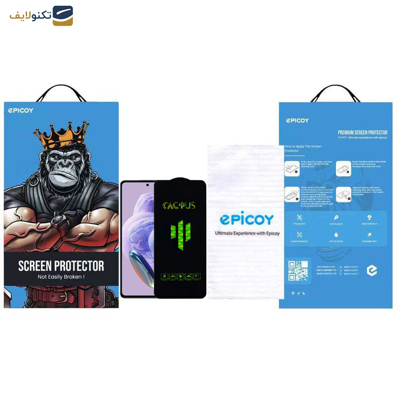 محافظ صفحه نمایش اپیکوی مدل Cactus مناسب برای گوشی موبایل شیائومی Redmi Note 12s - Note 11 4G/Global - Note 11s 4G/Global - Note 10 4G/Global - Note 10s - Note 11 SE india - Poco M4 Pro 4G - Poco M5s - Epicoy Cactus Glass Screen Protector For Xiaomi Redmi Note 12s-Note 11 4G-Global -Note 11s 4G-Global -Note 10 4G-Global- Note 10s-note 11 SE india- Poco M4 Pro 4G- Poco M5s