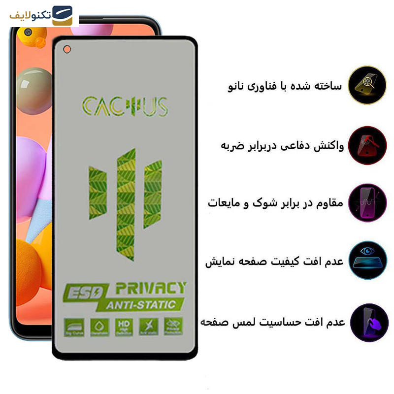 محافظ صفحه نمایش حریم شخصی اپیکوی مدل Cactus-ESD-Privacy مناسب برای گوشی موبایل سامسونگ Galaxy A11 - M11 - Glass Screen Protector Epicoy Cactus-ESD-Privacy For Samsung Samsung Galaxy A11 - M11