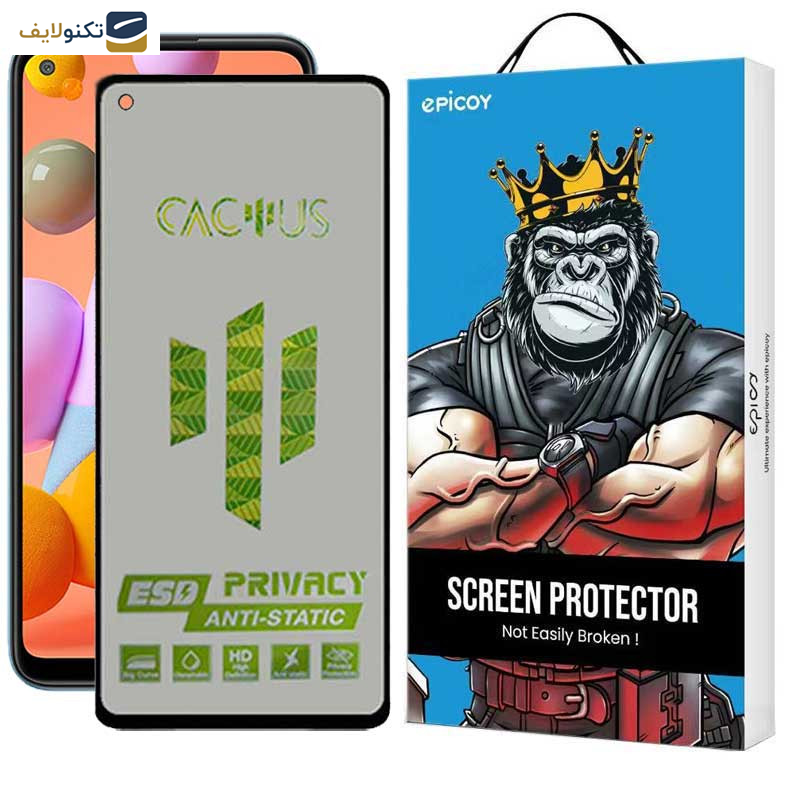 محافظ صفحه نمایش حریم شخصی اپیکوی مدل Cactus-ESD-Privacy مناسب برای گوشی موبایل سامسونگ Galaxy A11 - M11 - Glass Screen Protector Epicoy Cactus-ESD-Privacy For Samsung Samsung Galaxy A11 - M11