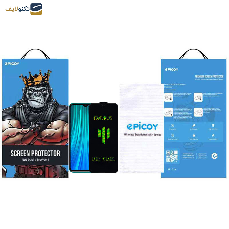 محافظ صفحه نمایش اپیکوی مدل Cactus مناسب برای گوشی موبایل شیائومی Redmi Note 8 Pro - Redmi 9T - Redmi 9 Power - Redmi Note 9 4G (china) - Poco M3 - Epicoy Cactus Glass Screen Protector For Xiaomi Redmi Note 8 Pro-Redmi 9T- Redmi 9 Power- Redmi Note 9 4G china- Poco M3