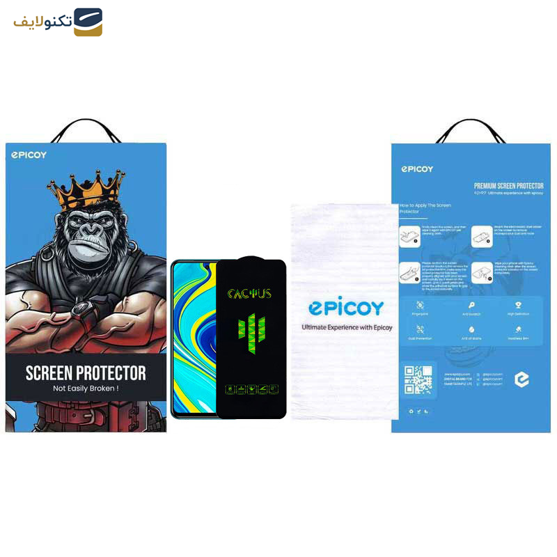 محافظ صفحه نمایش اپیکوی مدل Cactus مناسب برای گوشی موبایل شیائومی Redmi Note 9 Pro Max - Note 9 Pro 5G - Note 9 Pro - Note 9 Pro (India) - Note 9S - Note 10 Lite - Epicoy Cactus Glass Screen Protector For Xiaomi Redmi Note 9 Pro Max - Note 9 Pro 5G - Note 9 Pro - Note 9 Pro India - Note 9S - Note 10 Lite