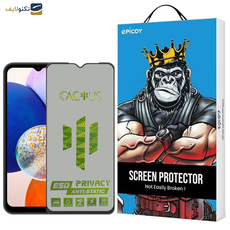 محافظ صفحه نمایش اپیکوی مدل Cactus-ESD-Privacy مناسب برای گوشی موبایل سامسونگ Galaxy A14 4G/5G - Epicoy Cactus-ESD-Privacy Glass Screen Protector For Samsung Galaxy A14 4G-5G