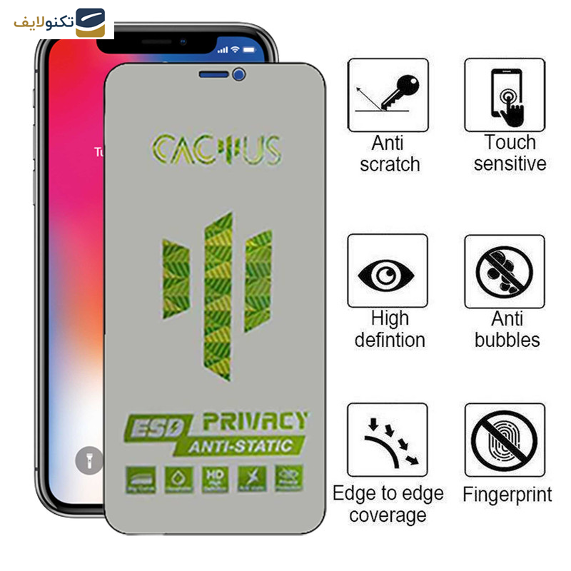 محافظ صفحه نمایش حریم شخصی اپیکوی مدل Cactus-ESD-Privacy مناسب برای گوشی موبایل اپل iPhone 11 - XR - Epicoy Cactus-ESD-Privacy Screen Protector For Apple iPhone 11 - XR