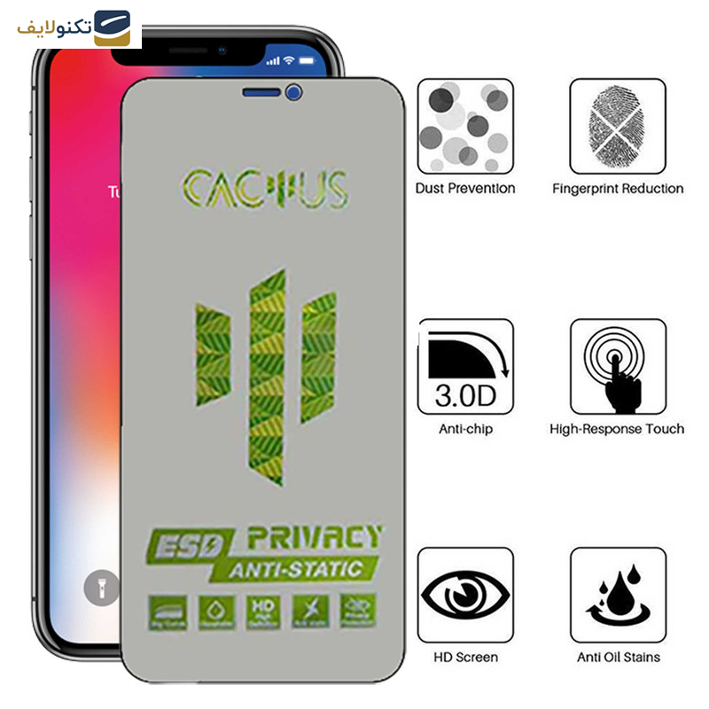 محافظ صفحه نمایش حریم شخصی اپیکوی مدل Cactus-ESD-Privacy مناسب برای گوشی موبایل اپل iPhone 11 - XR - Epicoy Cactus-ESD-Privacy Screen Protector For Apple iPhone 11 - XR