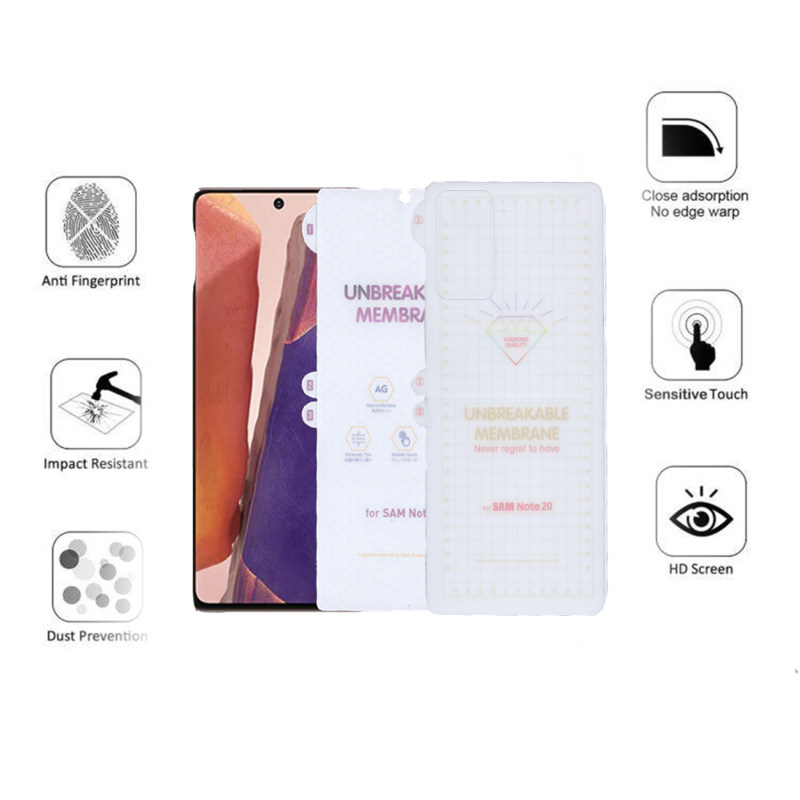 محافظ صفحه نمایش و پشت گوشی سامسونگ گلکسی نوت 20 بوف مدل Hg01 - Buff Hg01 Galaxy Note 20 Back & Screen Protector