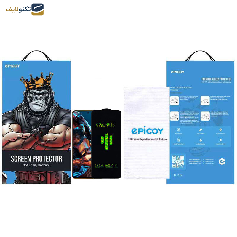 محافظ صفحه نمایش اپیکوی مدل Cactus مناسب برای گوشی موبایل شیائومی Poco X5 Pro -X5 -X4 Pro 5G -X3 Pro -X3 NFC -X3 -X2 - Epicoy Cactus Glass Screen Protector For Xiaomi Poco X5 Pro - X5 -X4 Pro 5G - X3 Pro - X3 NFC -X3 - X2