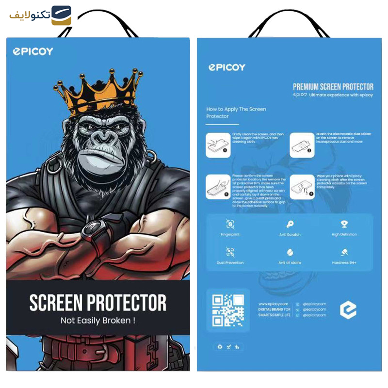 محافظ صفحه نمایش اپیکوی مدل Antistatic Dustproof مناسب برای گوشی موبایل ناتینگ Nothing Phone 2 - Epicoy Antistatic Dustproof Glass Screen Protector For Nothing Phone 2