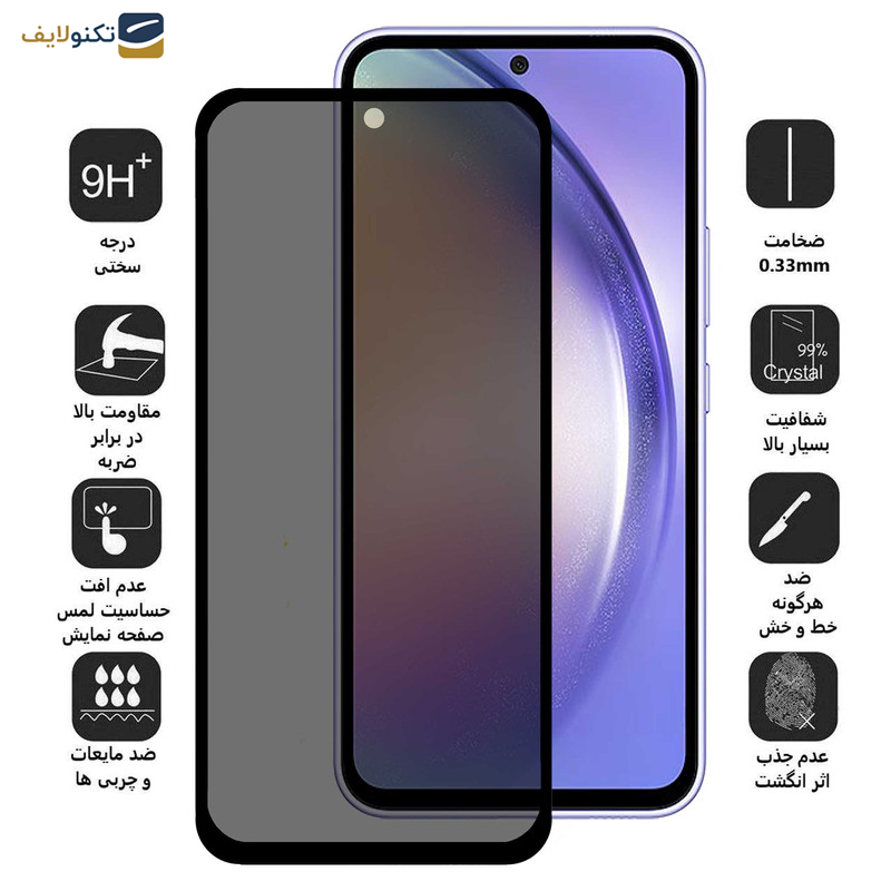 محافظ صفحه نمایش حریم شخصی اپیکوی مدل 007 Secret مناسب برای گوشی موبایل سامسونگ Galaxy A54 - S23 FE - 