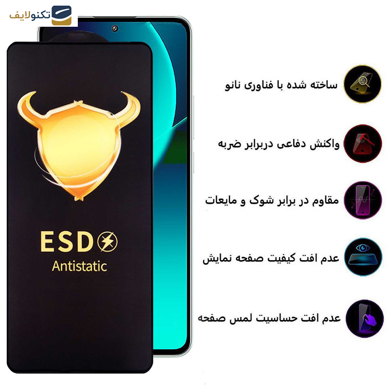 محافظ صفحه نمایش اِپیکوی مدل Gden ESD مناسب برای گوشی موبایل شیائومی 13T Pro - 13T - Redmi K60 Ultra - 