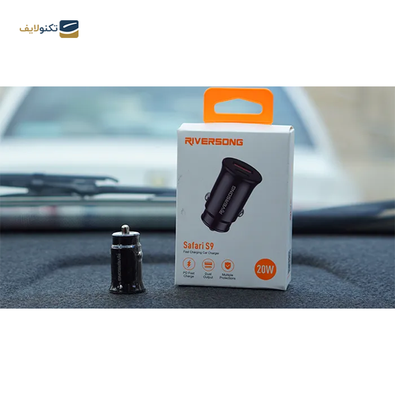 شارژر فندکی ریورسانگ مدل Safari S9 CC22 توان 20 وات - Riversong Safari S9 CC22 20watts Car charger