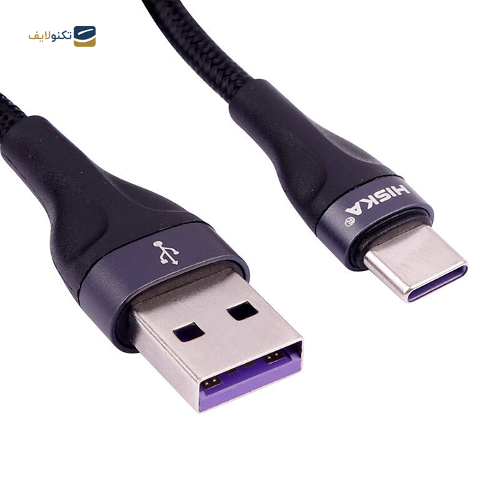  کابل تایپ سی هیسکا مدل LX830 طول 1 متر - Hiska LX-830 5A 1m Type-C Cable