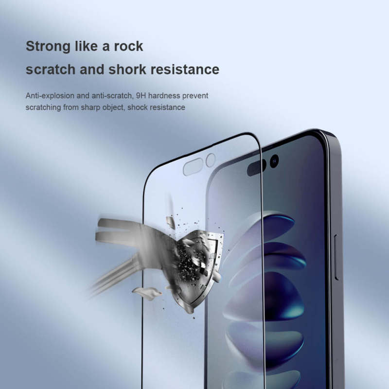 گلس گوشی اپل آیفون 14 پرومکس بوف مات مدل 5D -Pro - Buff 5D -Pro iPhone 14 Pro Max Screen Protector