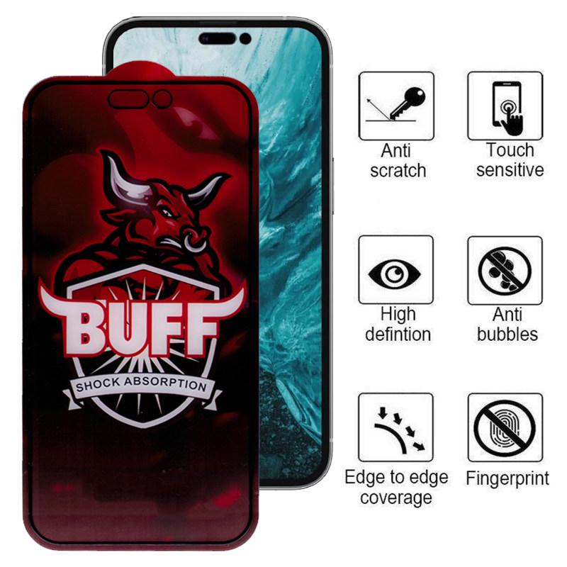 گلس گوشی اپل آیفون 14 پرومکس بوف مات مدل 5D -Pro - Buff 5D -Pro iPhone 14 Pro Max Screen Protector