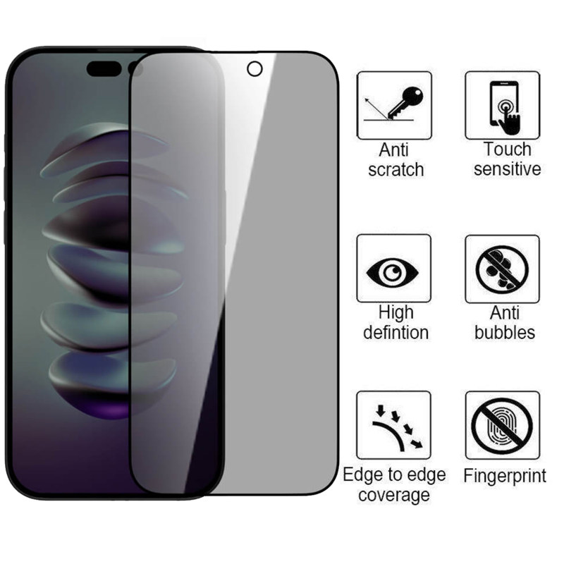 گلس گوشی اپل آیفون 14 پرو بوف حریم شخصی مدل Pry - Buff Pry iPhone 14 Pro Screen Protector