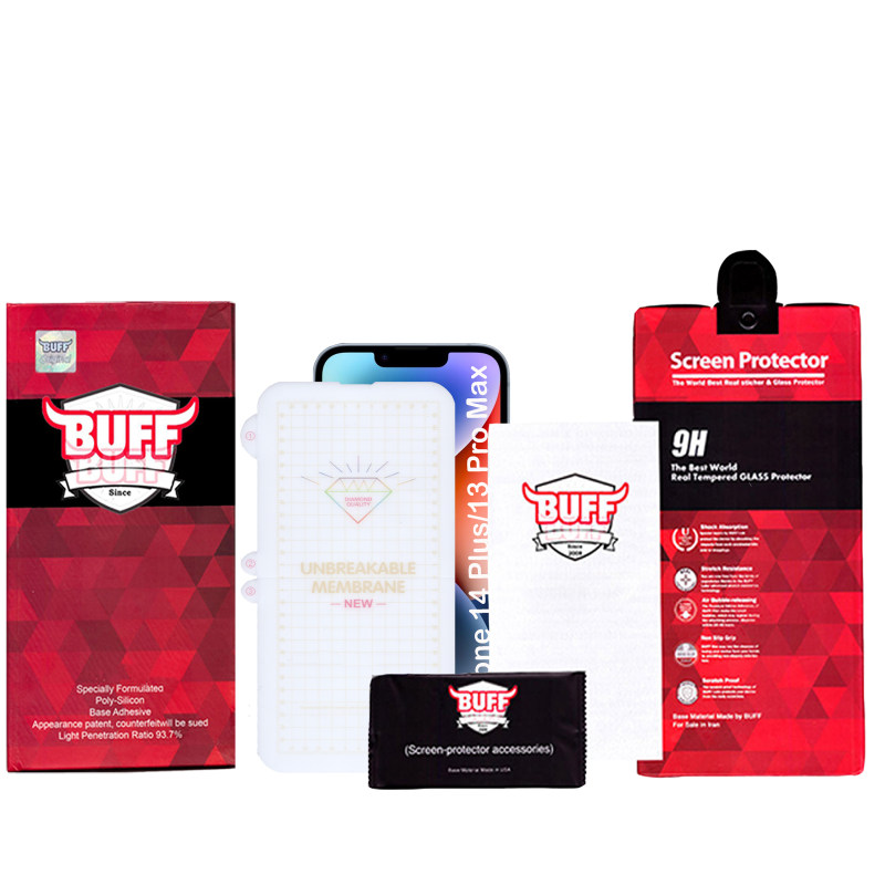 گلس گوشی اپل آیفون 14 پلاس/13 پرومکس بوف مدل Hydrogel - Buff Hydrogel iPhone 14 Plus/13 Pro Max Screen Protector