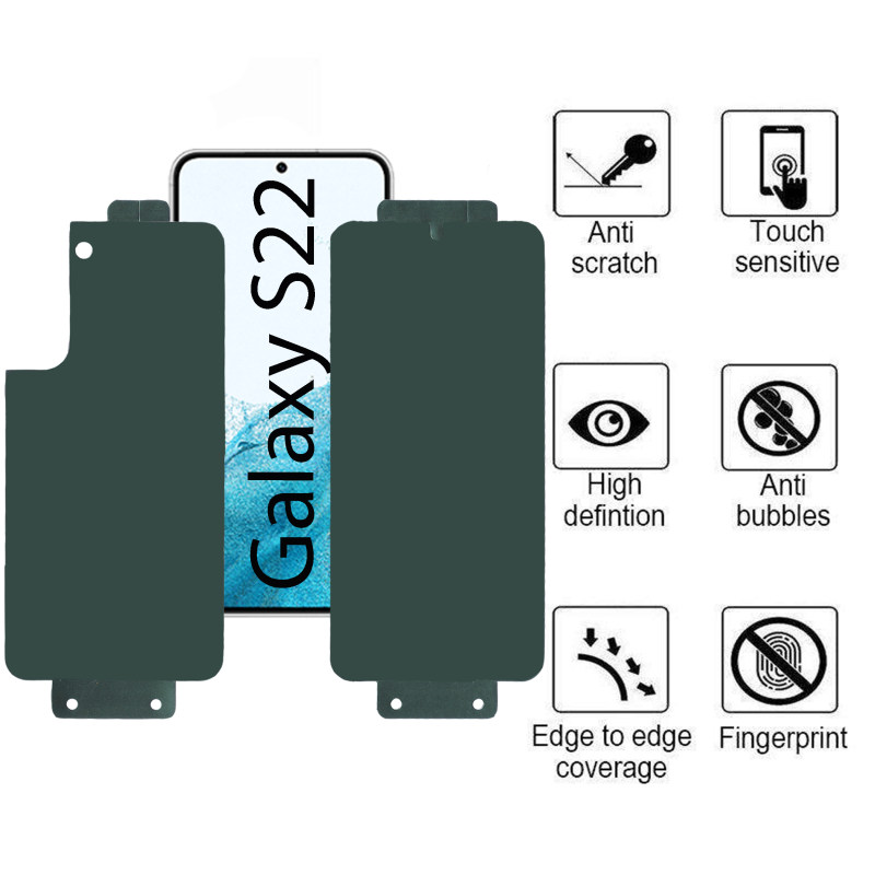 محافظ صفحه نمایش و پشت گوشی سامسونگ گلکسی S22 بوف مدل Full Body - Buff Full Body Samsung Galaxy S22 Back & Screen Protector