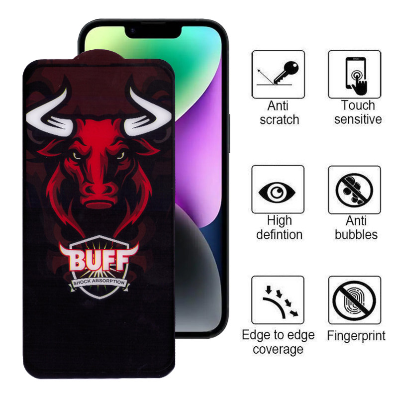 گلس گوشی اپل آیفون 14 سرامیکی بوف مدل Pro - Buff Pro iPhone 14 Screen Protector