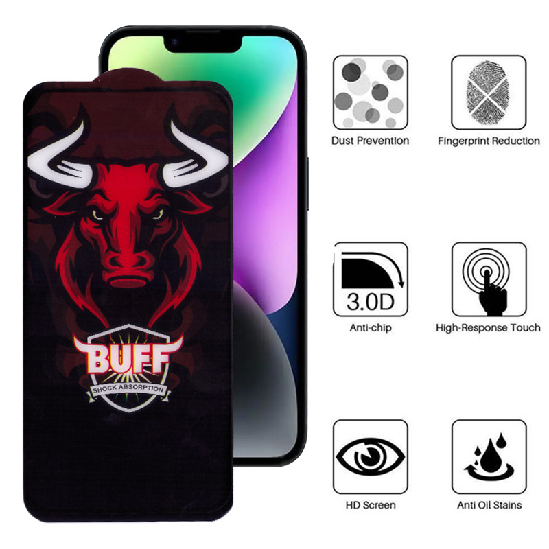 گلس گوشی اپل آیفون 14 سرامیکی بوف مدل Pro - Buff Pro iPhone 14 Screen Protector