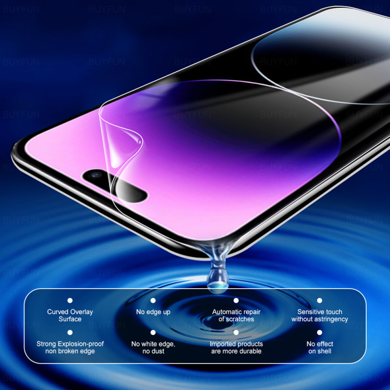 گلس گوشی اپل آیفون 14 پرومکس بوف مدل Hydrogel-Double - Buff Hydrogel-Double iPhone 14 Pro Max Screen Protector