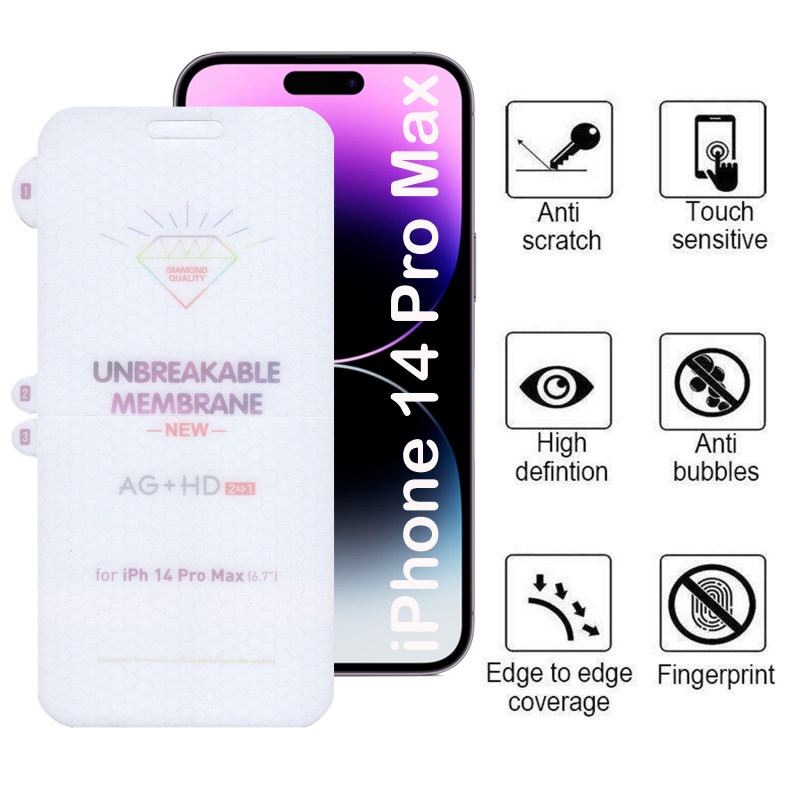 گلس گوشی اپل آیفون 14 پرومکس بوف مدل Hydrogel-Double - Buff Hydrogel-Double iPhone 14 Pro Max Screen Protector