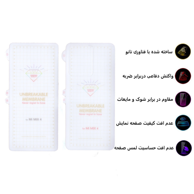 محافظ صفحه نمایش و پشت گوشی شیائومی می میکس 4 بوف مدل Hg01 - Buff Hg01 Mi Mix 4 Back & Screen Protector