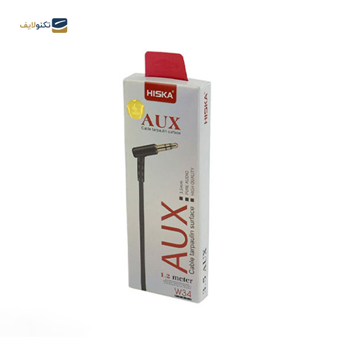 کابل AUX هسیکا مدل  W34  طول 1/2 متر  - HISKA AUX CABLE W34